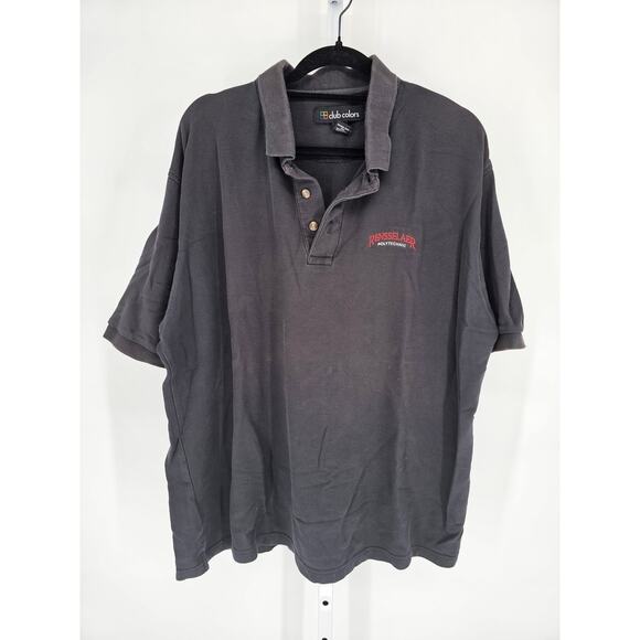 Rensselaer Polytech Mens Sz 2XL Short Sleeve Polo Shirt Black Embroidered - Picture 1 of 4
